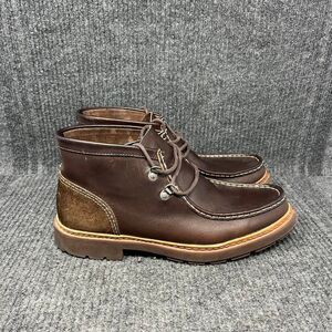 Clark’s Trace Ramble Boots Brown Leather Lace Up Mens Size 10 M